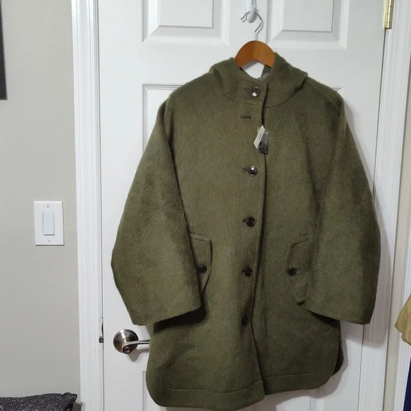 Madewell Hemford Poncho Mohair Coat - Picture 3 of 12